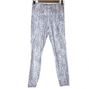 Athleta Leggings Women's Size Small Beige White Hip Pockets